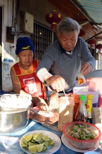 Paret som tillagade den vietnamesiska frukosten